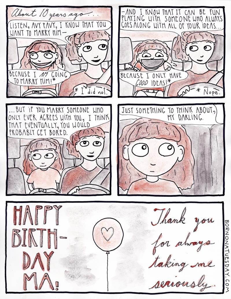 being taken seriously when you are a kid and don't (usually) have the resources to follow through (yet) on your big plans is a deeply empowering feeling. I think that being talked to like this has helped me to take my own ideas seriously, as an adult. Hi Ma! Yer great.